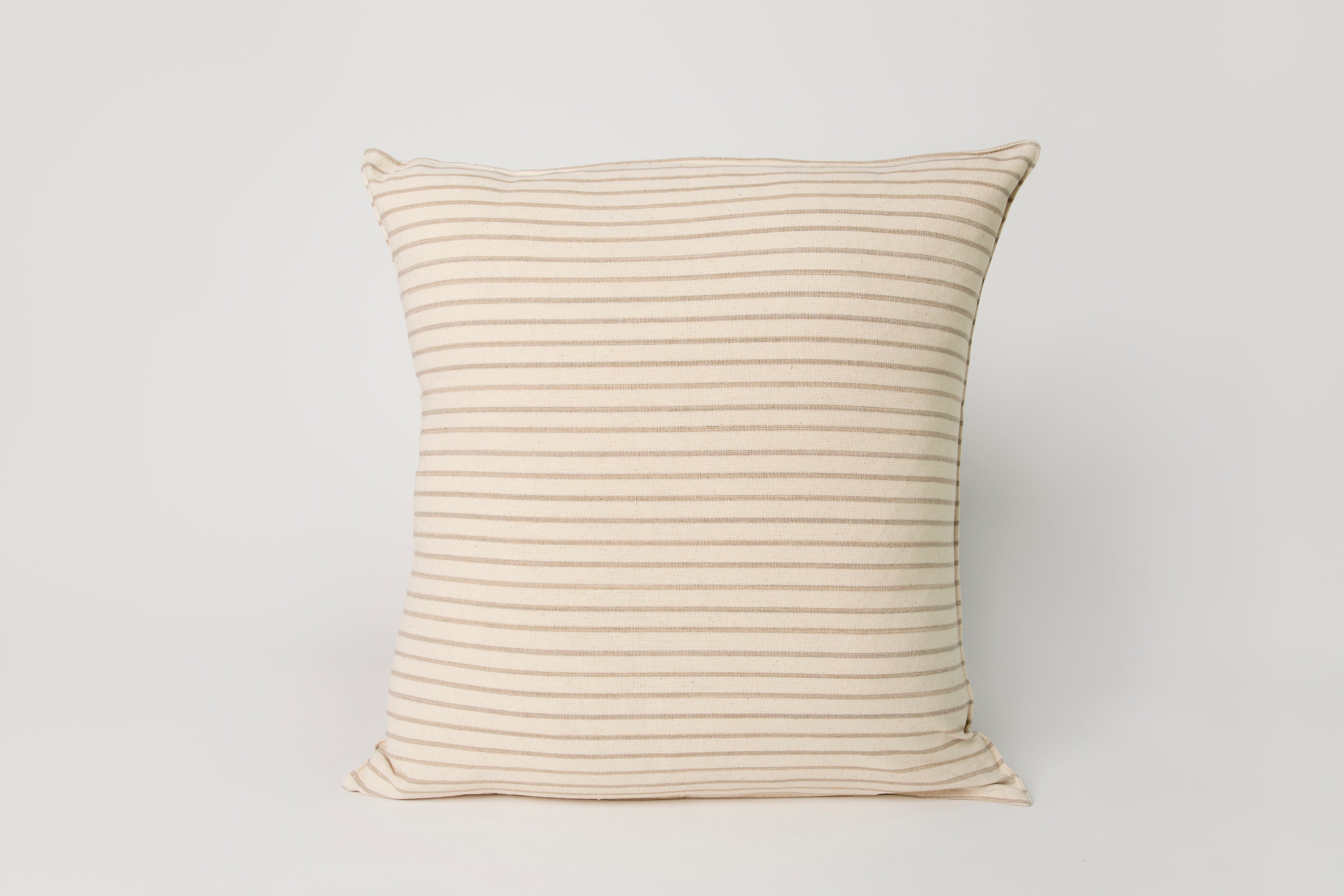 Plain Pale Brown / Off White 20 x 20 Pillow