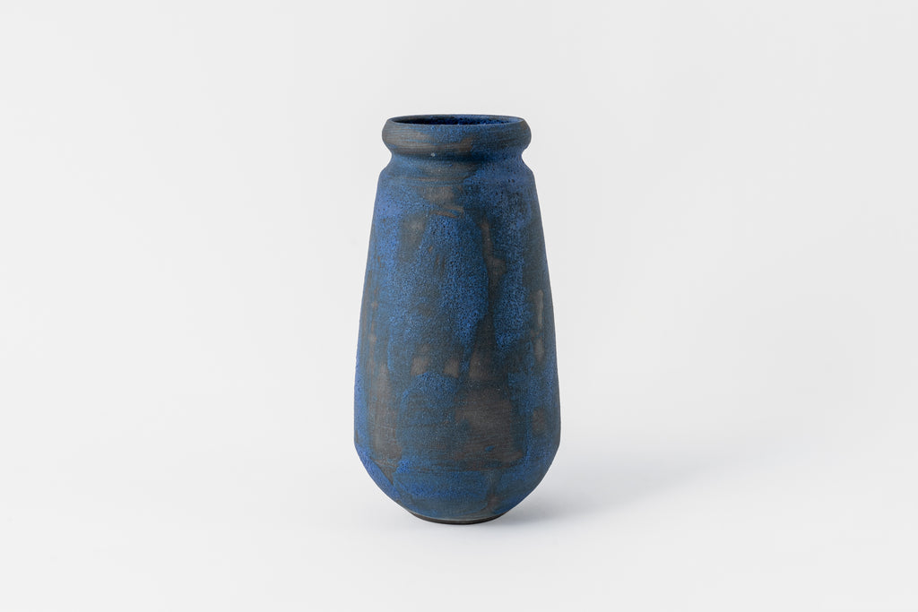 Brushed Cobalt Vase D.