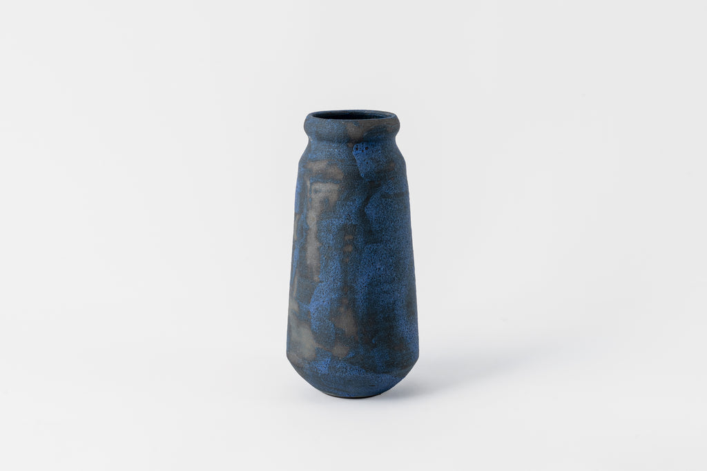 Brushed Cobalt Vase E.