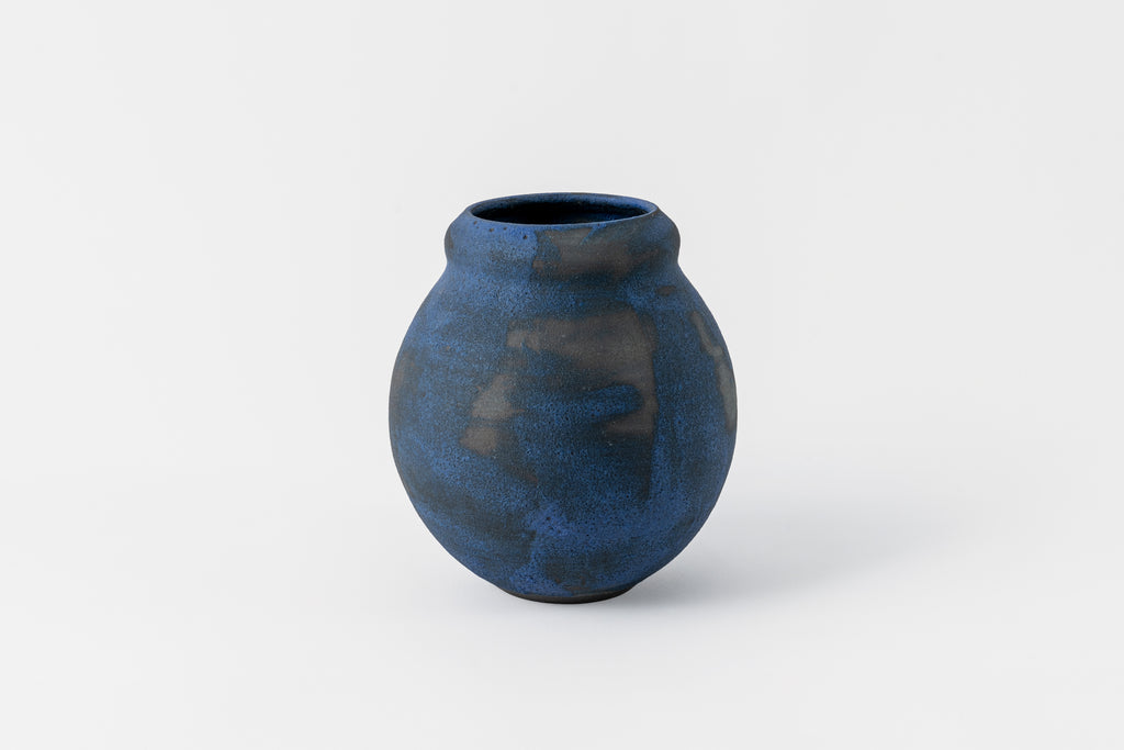 Brushed Cobalt Vase G.