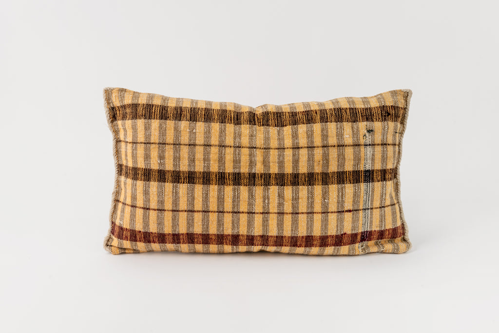 Vintage Grain Sack Pillow 12 x 20 U.