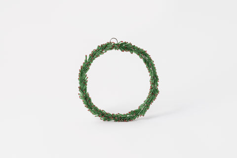 Beaded Wreath Ornament L.