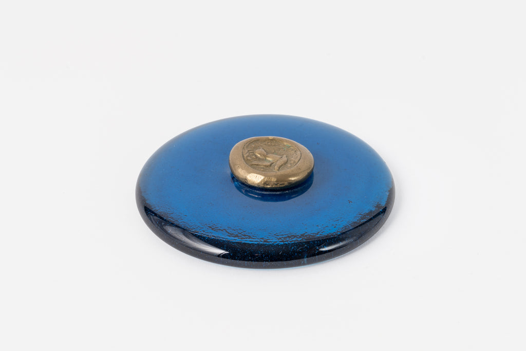 Vintage Cobalt Blue Paperweight