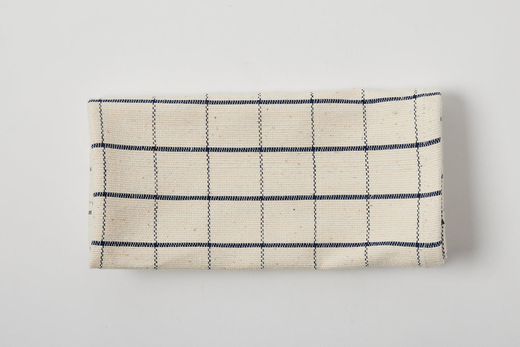 Tea Towel & Kitchen Towel - White with Navy Stripe – Salacia Salts