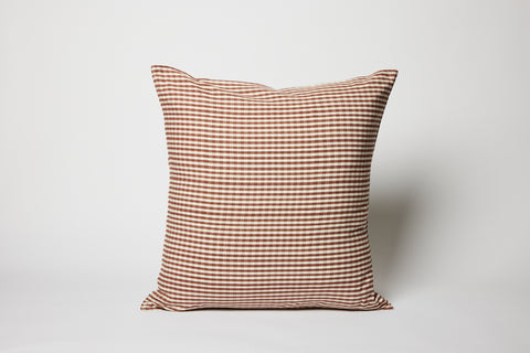 Gingham Chocolate 20 x 20 Pillow