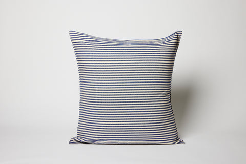 Navy Off White Stripe 20 x 20 Pillow