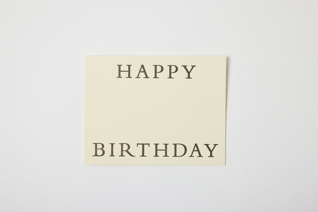 Happy Birthday No. 9-Single Card / Creme
