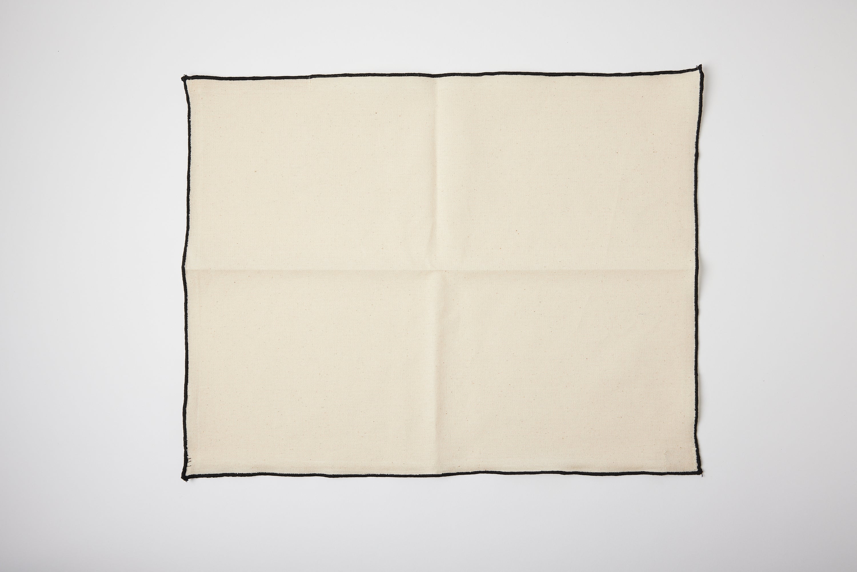 Plain Off White with Black Overlocking Placemat
